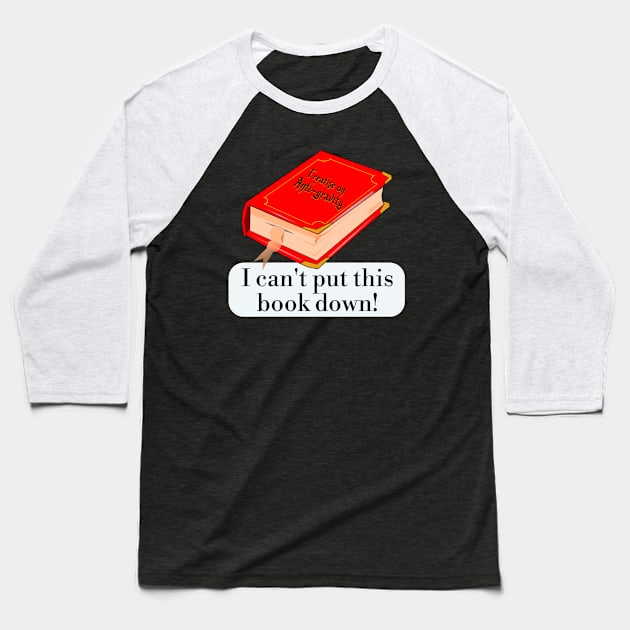 Light Reading Baseball T-Shirt by StillInBeta